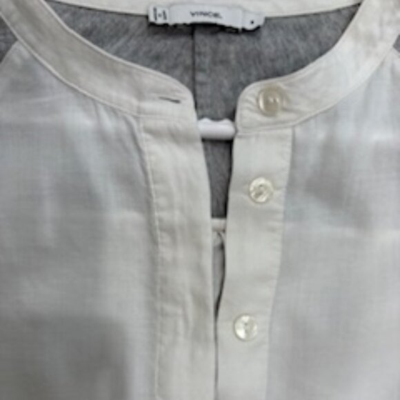 EUC Vince Easy Bib Front Mandarin Collar Shirt sz M - Picture 7 of 9